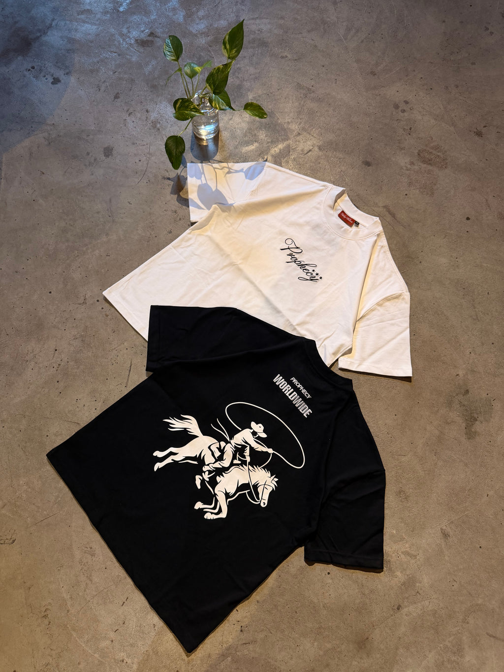 White 'Outlaw' Oversized T Shirt