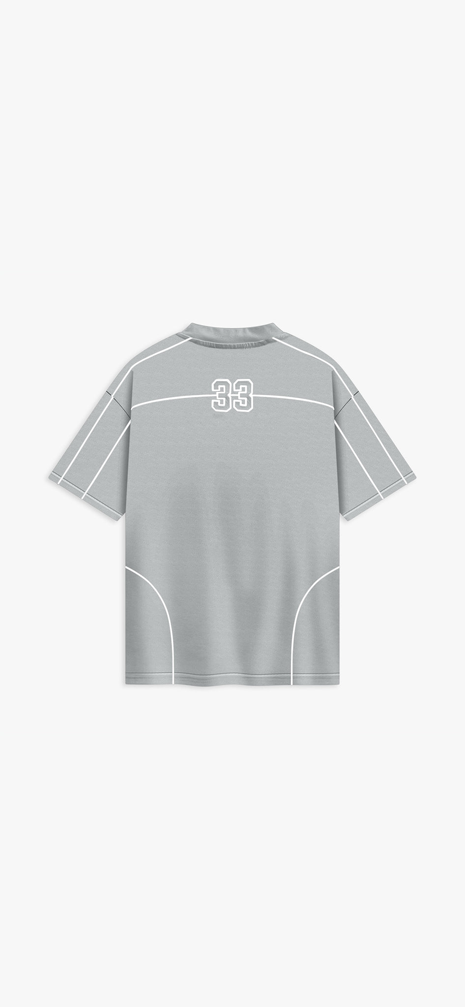 Grey White ‘33' Oversized T-Shirt