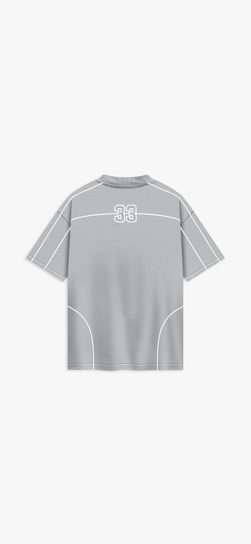Grey White ‘33' Oversized T-Shirt