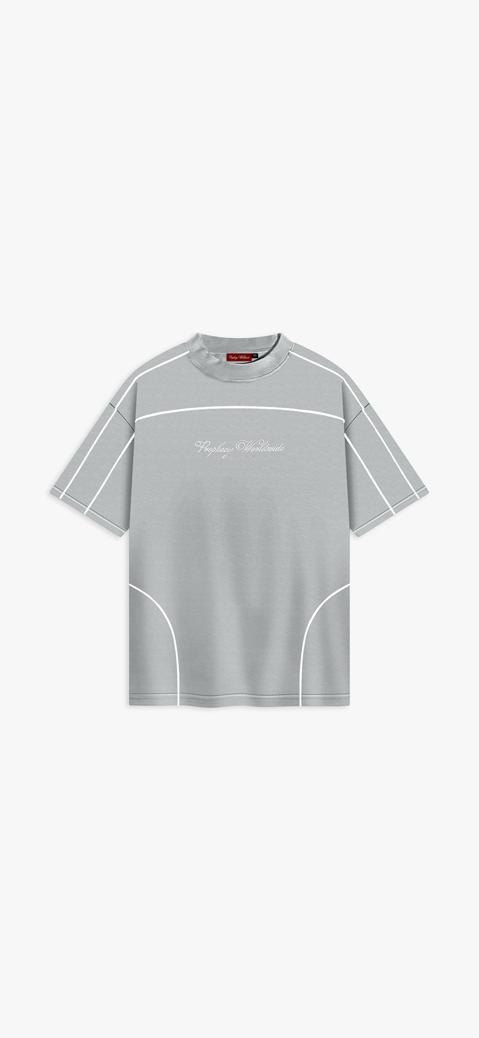 Grey White ‘33' Oversized T-Shirt