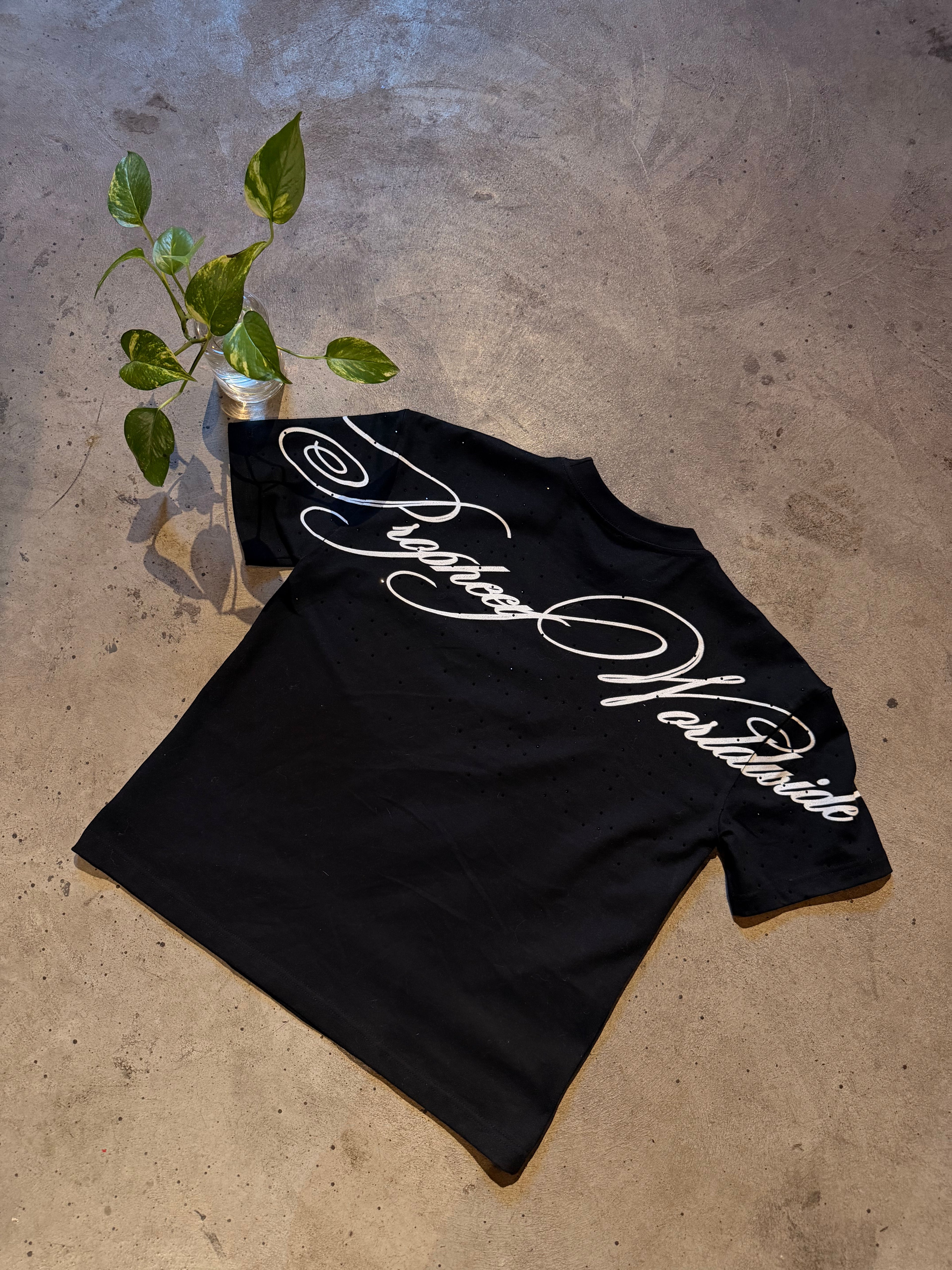 Onyx 'Rhinestone' Oversized T-Shirt