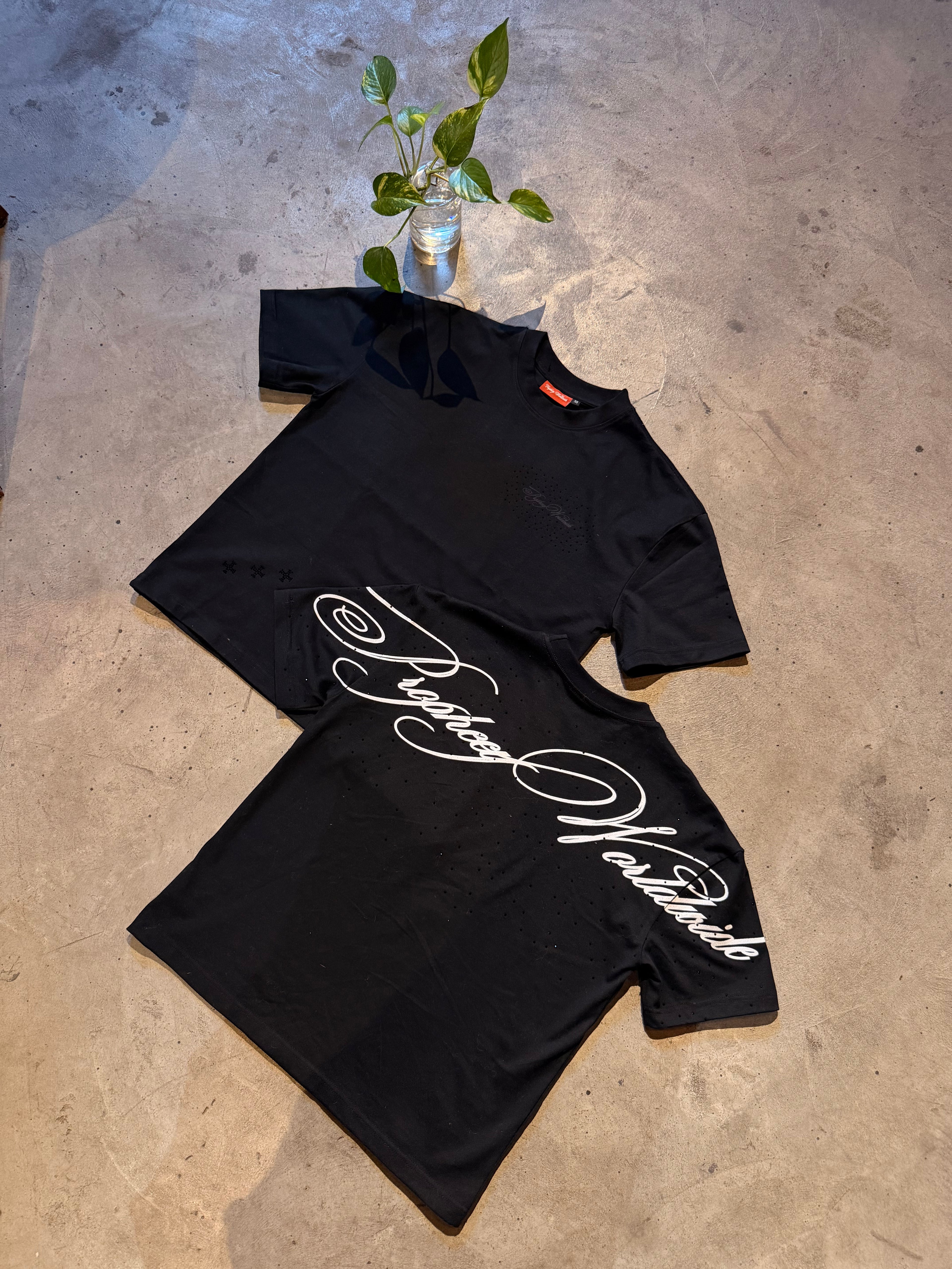 Onyx 'Rhinestone' Oversized T-Shirt