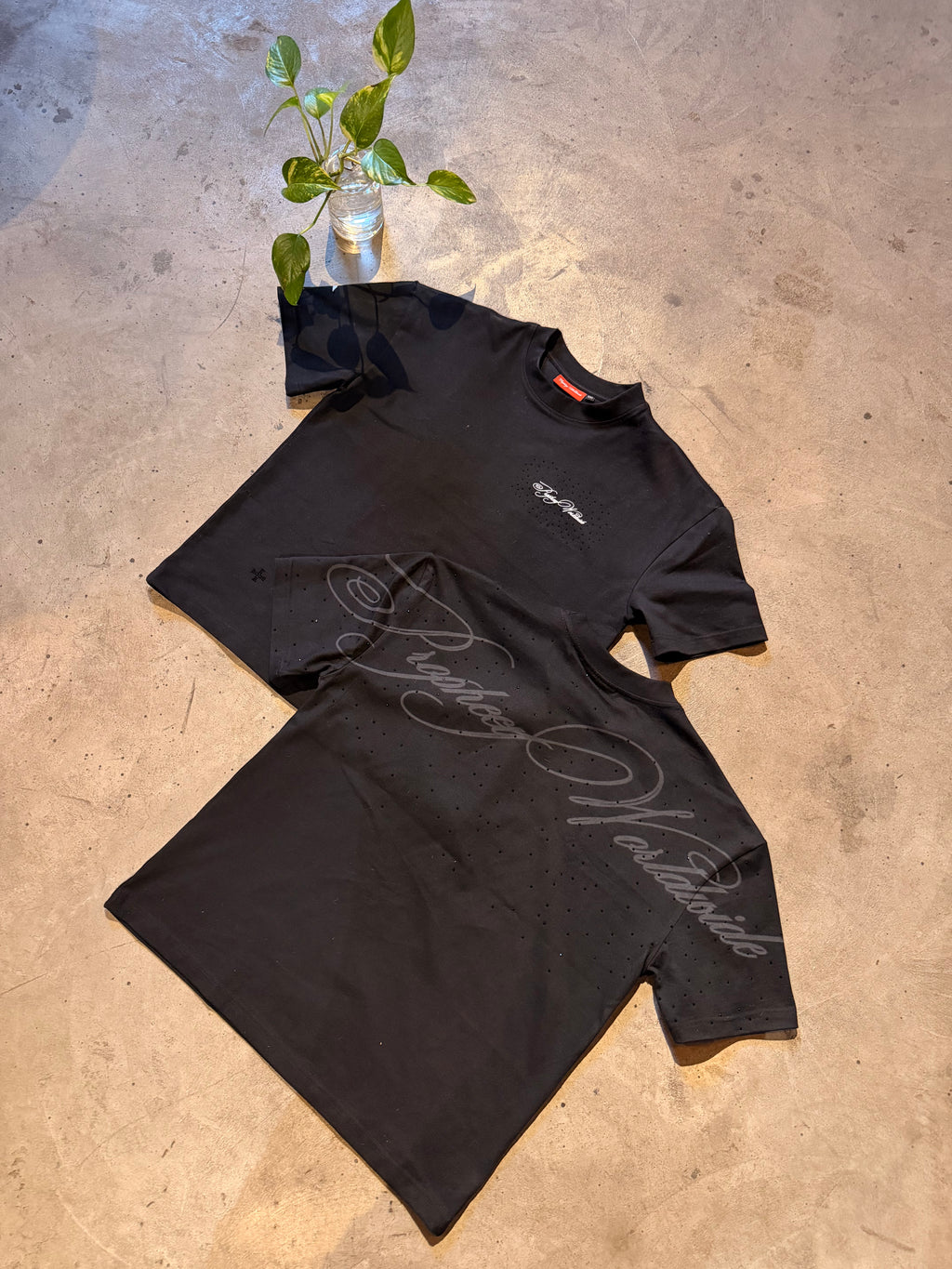 Onyx Grey ‘Rhinestone' Oversized T-Shirt