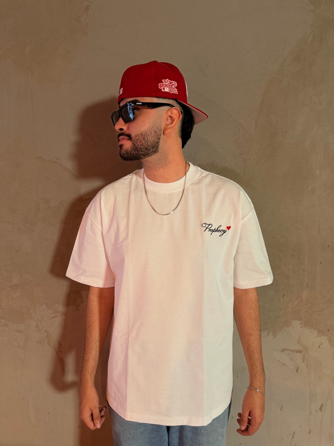 White 'Signature' Oversized T Shirt