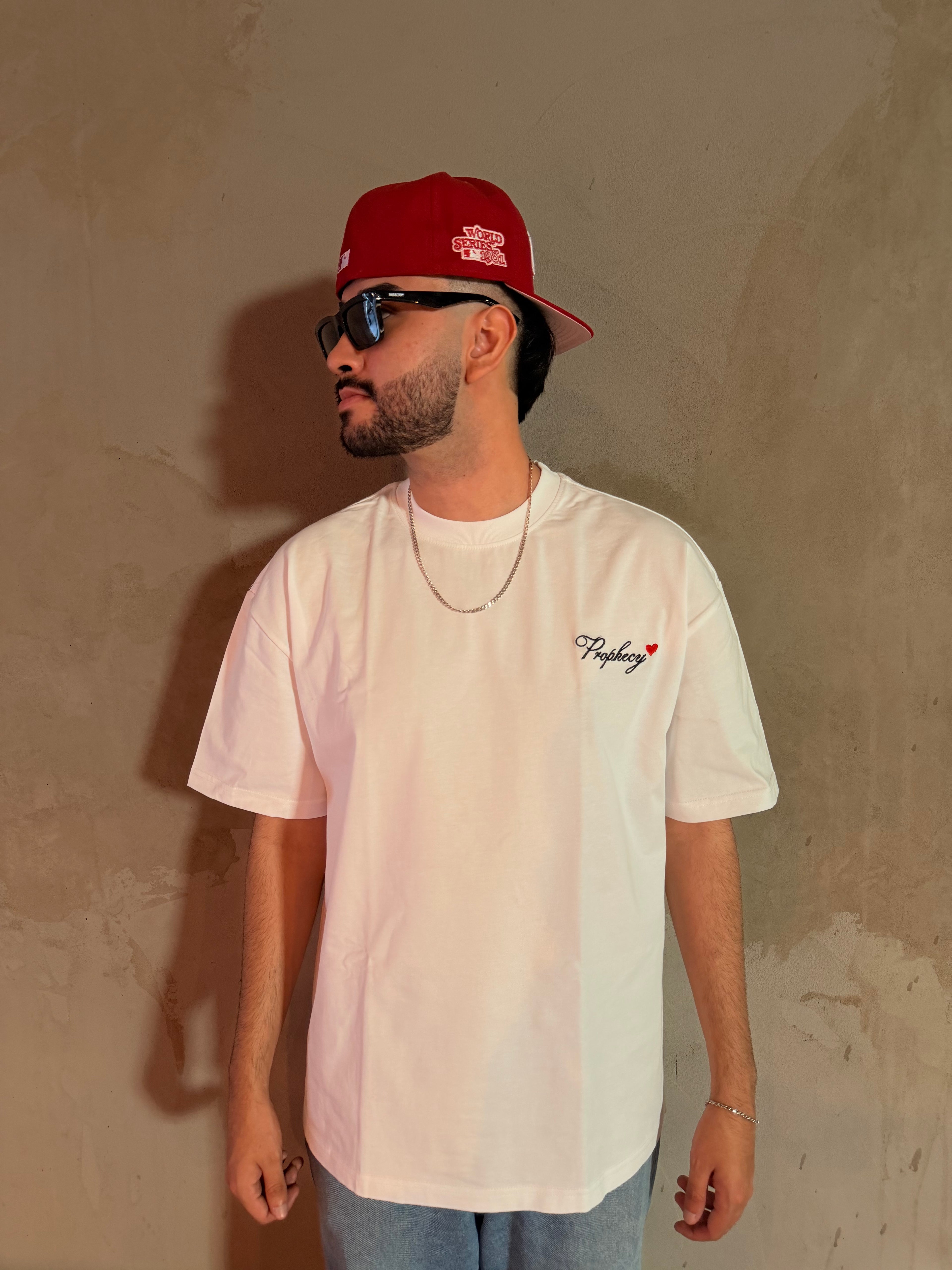 White 'Signature' Oversized T Shirt