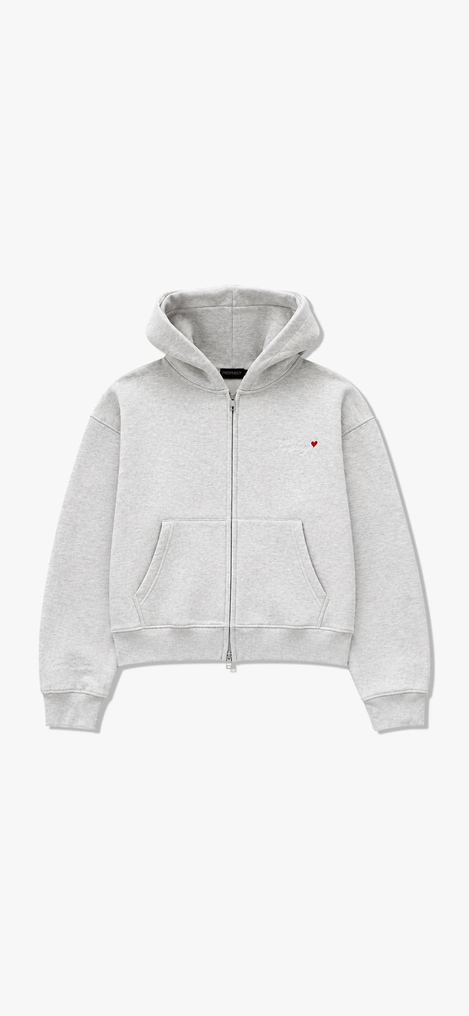 Light Oatmeal 'Signature' Full Zip Hoodie
